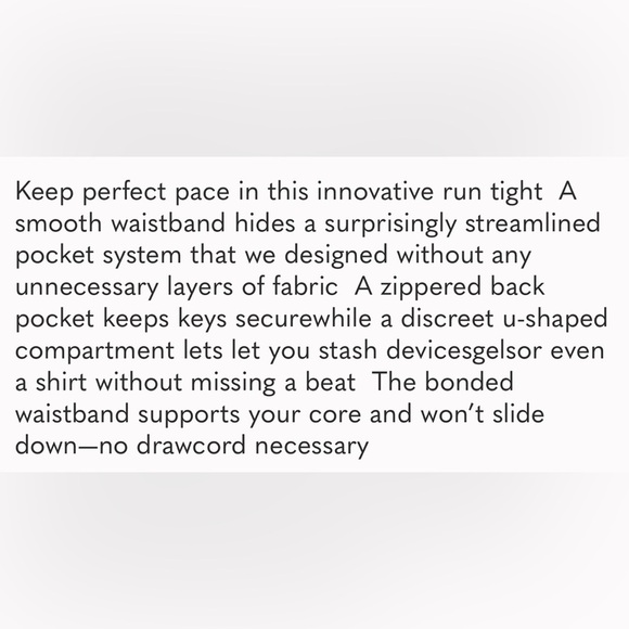 Lululemon x RXBAR Black and White Pace Perfect  Leggings - Picture 6 of 6